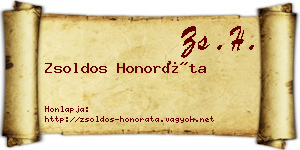 Zsoldos Honoráta névjegykártya